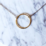 • SOLAIRE • Le collier Argent Massif + Or