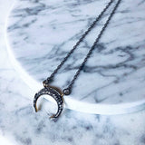 • ASTRAL •  Le collier Argent Massif + Or + Topaze