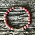 Bracelet Rhodonite + Argent massif